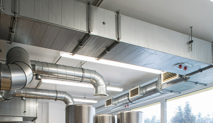 Commercial hvac ceiling duct and ventilation system